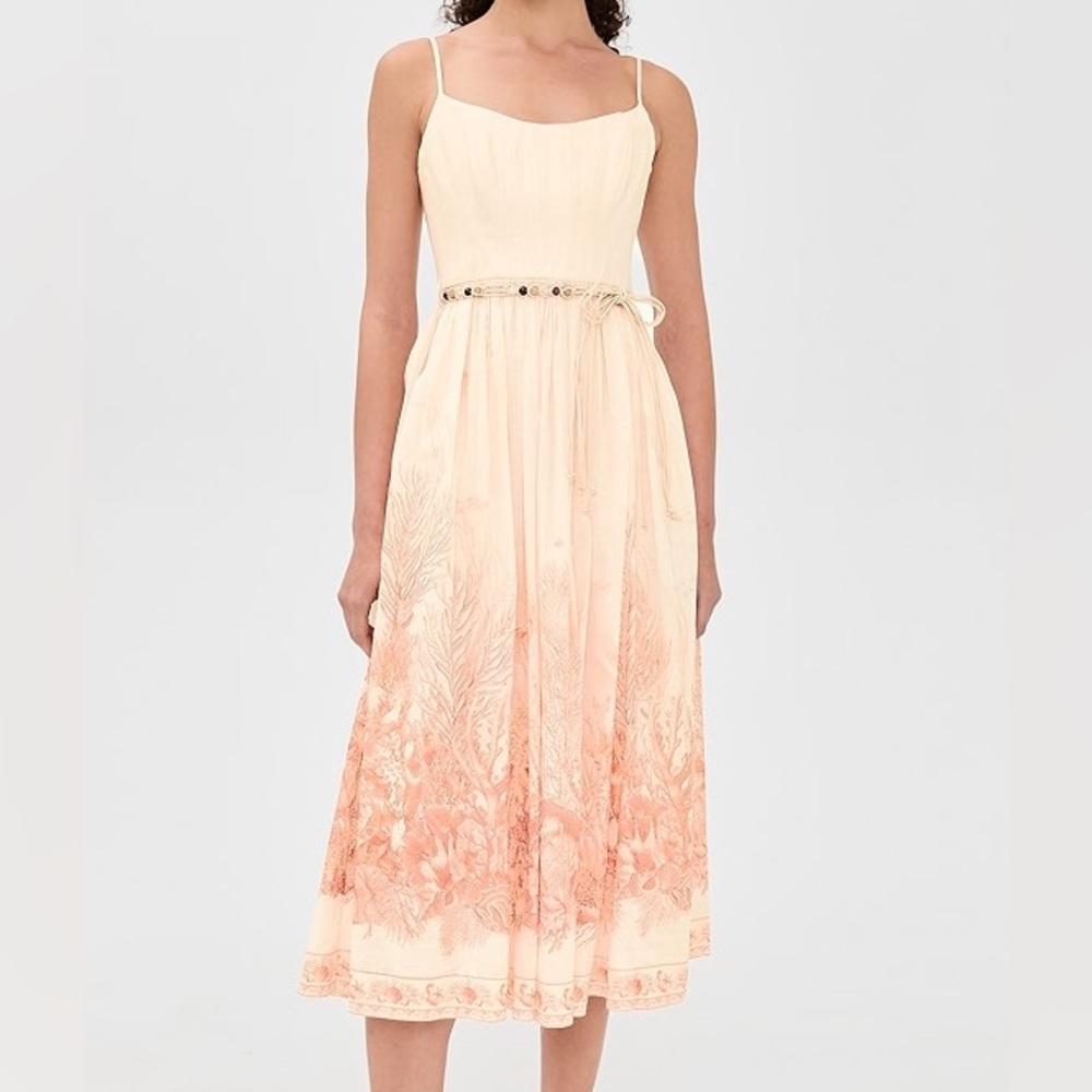 Zimmerman Resort Swim 2026 Collection Wanderlust Midi Coral Dress